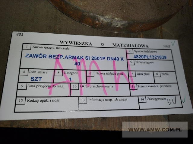 Armatura i materiały instalacyjne - pakiet zawierający 91 poz. asort. (wg oddzielnego wykazu), w tym m.in: rury stalowe i CPV, kolana, zawory, złączki itp. 